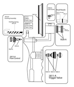 Parts for 120-A Gel Coat Cup Gun