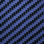 KEVLAR&reg; / Carbon Hybrid - Roll (Blue) - Blue  - 1 yd roll