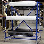 Six Roll Fabric Rack
